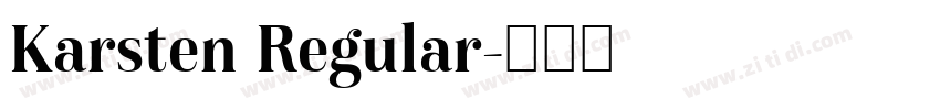 Karsten Regular字体转换